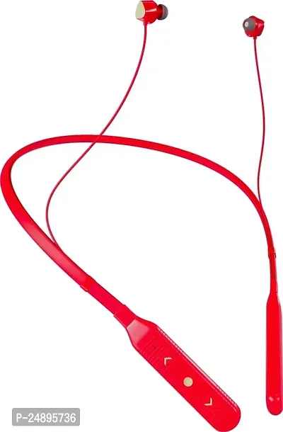 Stylish Red In-ear Bluetooth Wireless Headphones With Microphone-thumb0