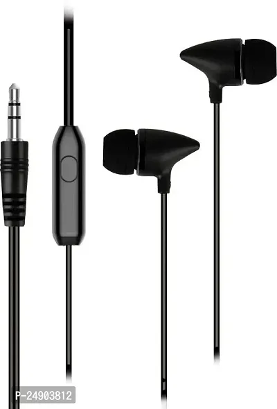 Stylish Black In-Ear Wired Earphones