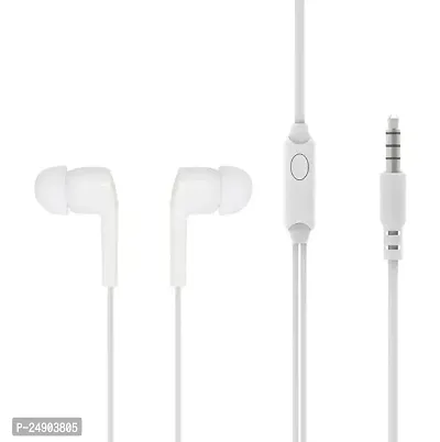 Stylish White In-Ear Wired Earphones