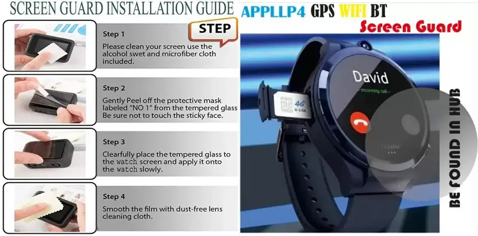 Vilton Screen Guard for APPLLP4 GPS WIFI BT Smart Watch 0.667 {only screen guard}  (Pack of 1) wifi Bt screen guard