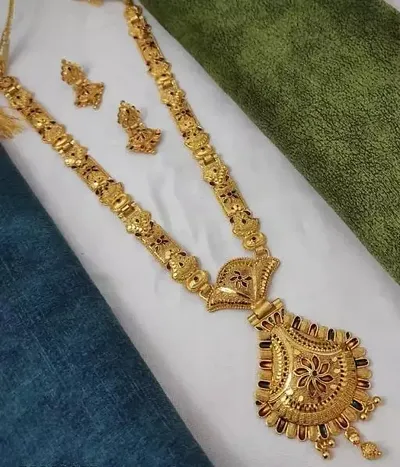 Gold Plated Alloy Long Jewellery Set