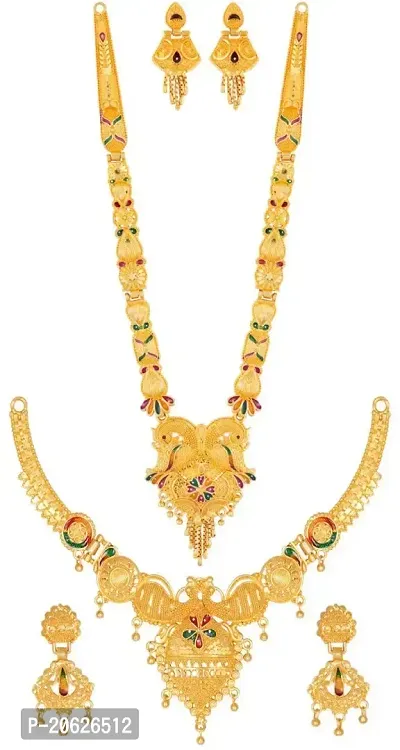 TAGADO Forming Premium Long Haram Multi Color Jewellery Necklace/Juelry/jwelry Set Jewellery for Women