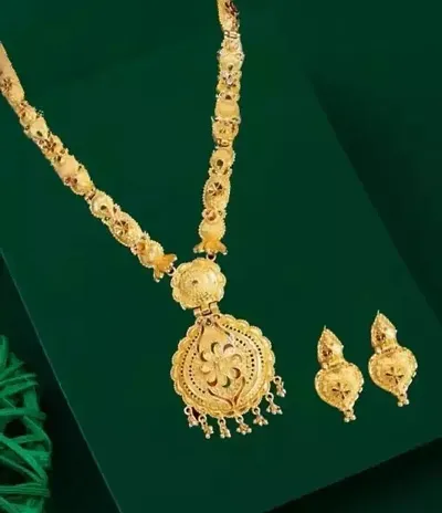 Trendy Designer Alloy Gold Plated Jewellery Set
