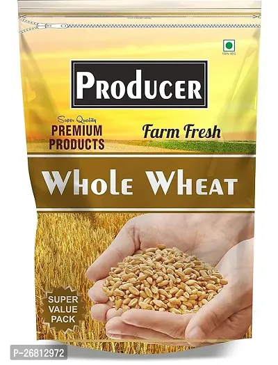 Producer Premium Wheat Whole ,Sabut Gehu Sharbati 1Kg ,Pack Of 1-thumb0