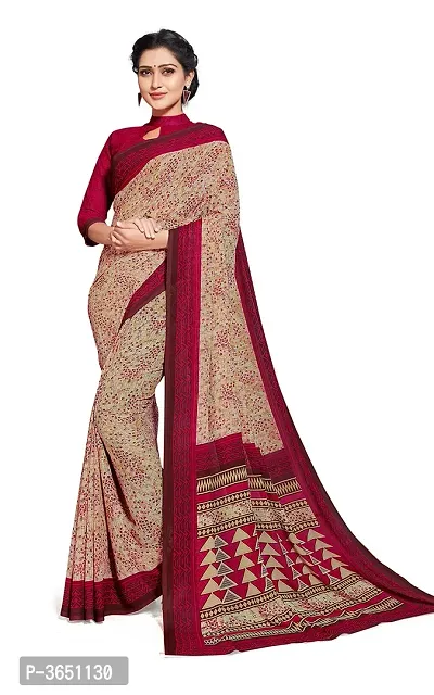 Trendy Georgette Multicolored Saree with Blouse piece-thumb0
