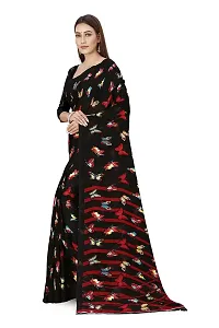 Dori Black Georgette Casual Wear Printed Saree (ZBFSR_068_Black)-thumb1