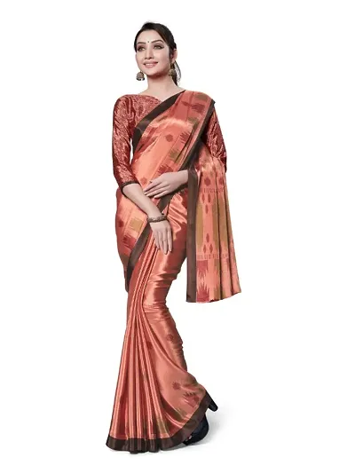 Trending Crepe Silk Printed Saree with Blouse piece