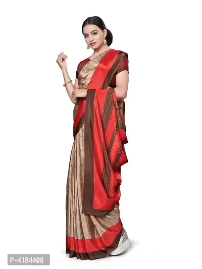 Women Crepe Silk Printed Saree with Blouse piece-thumb0