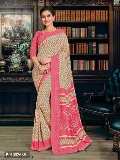 Crepe Printed Casual Wear Saree-thumb0