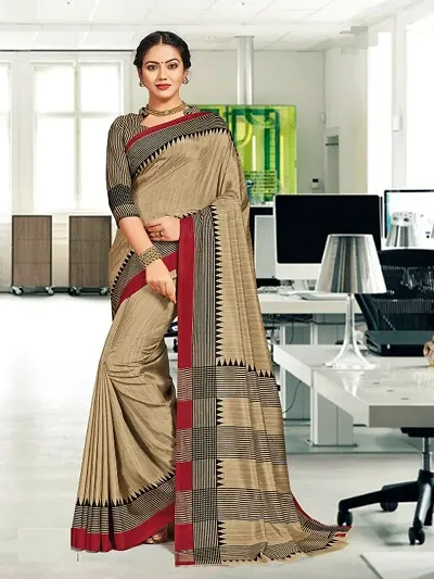 Crepe Printed Casual Wear Sarees with Blouse piece