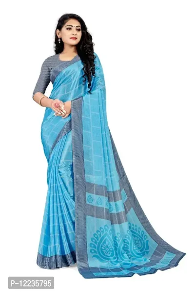 Classic Crepe Printed Saree with Blouse piece