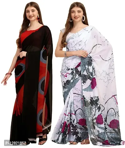 Trendy Stylish Georgette Saree Combo Vol 2