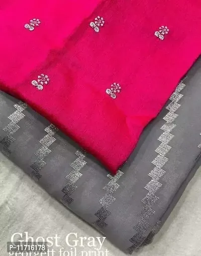 Fancy Georgette Saree with Blouse Piece for Women