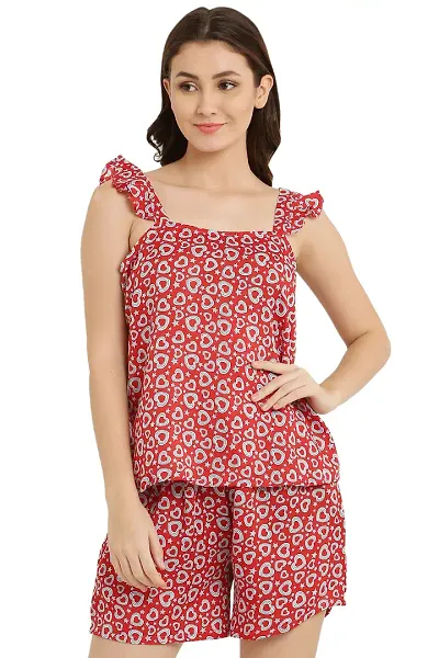 Must Have Crepe Top And Shorts Set Women's Nightwear 