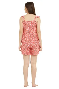 Trendy Women Pink Floral Rayon Nightsuit-thumb2