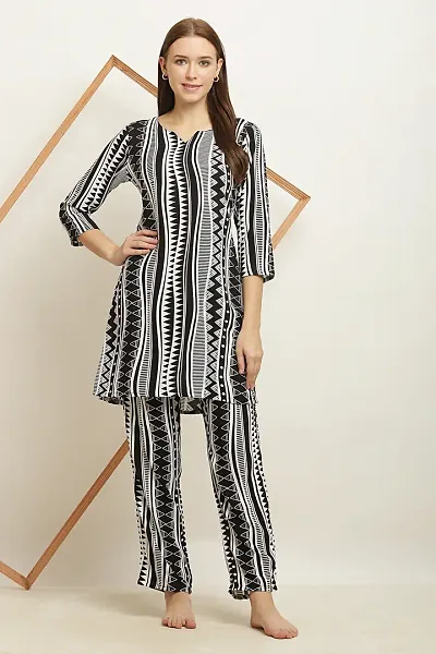 New In Rayon Top & Pyjama Set Women's Nightwear 