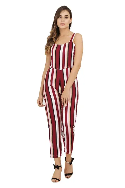 USA Fantasy Women's Crepe Jumper Knee-Length Jumpsuit