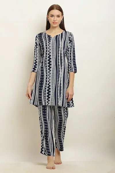 New In Rayon Top & Pyjama Set Women's Nightwear 