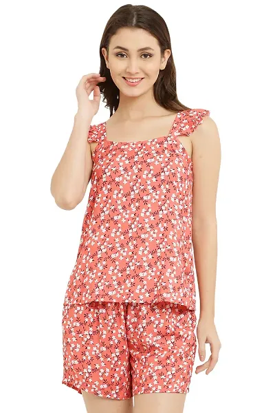 Must Have Crepe Top And Shorts Set Women's Nightwear 