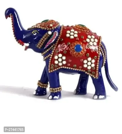 Stylish Hand Painted Elephant Figurine For Home Decor-thumb0