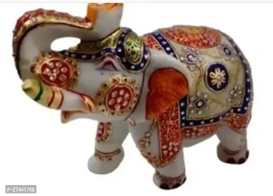 Stylish Hand Painted Elephant Figurine For Home Decor-thumb0