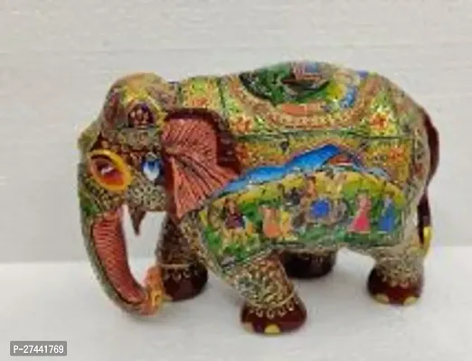 Stylish Hand Painted Elephant Figurine For Home Decor-thumb0