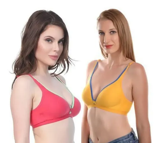 Latest women Non padded bra soft skin SS COLLECTIONS