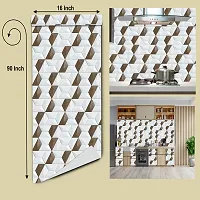 DPW Wallpaper Decorative Wall Sticker Peel  Stick Wall Paper for Shop Home  Office, (40 x 228 CM) 3D TILES Wallpaper-thumb2
