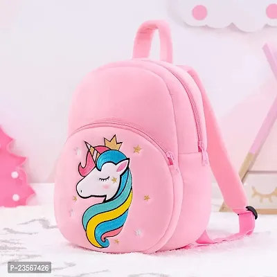 Backpack Soft Velvet Kids School Bag/Nursery/PicnicCarry/Travelling School Bag-(2-5 Years Age)-thumb5