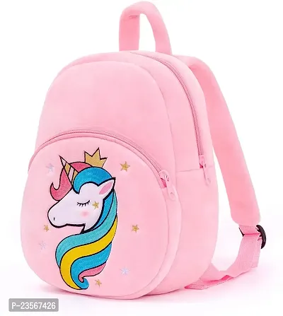 Backpack Soft Velvet Kids School Bag/Nursery/PicnicCarry/Travelling School Bag-(2-5 Years Age)-thumb2