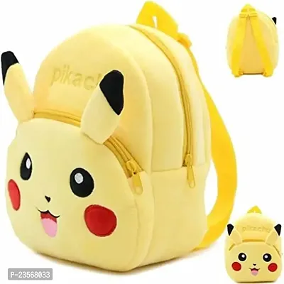 Miss India Pikachu Kids Backpack With Free Water Bottle|Soft Velvet Fabric Kids School Bag/Nursery/Picnic/Carry/Travelling School Bag-(2-5 Years Age)-thumb2