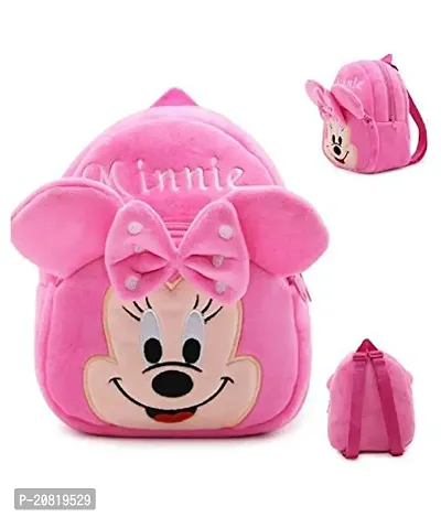 Minnie Pink With Free Water Bottle Lunch Box Bagpacks Kids Bag Nursery Picnic Carry Plush Bags School Bags for Kid Girl and Boy-thumb2