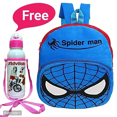 Blue Spiderman School Bags for Kids Boys and Girls- Decent school bag for girls and boys Printed Pre-School For (LKG/UKG/1st std) Child School Bag