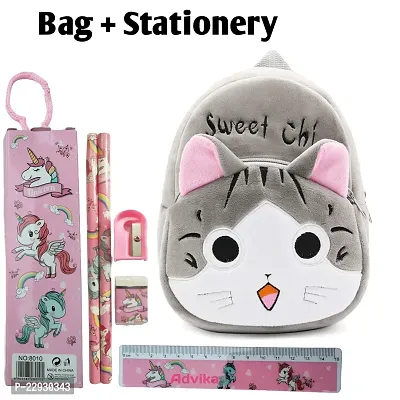 Sweetchi  School Bags for Kids Boys and Girls- Decent school bag for girls and boys Printed Pre-School For (LKG/UKG/1st std) Child School Bag-thumb0