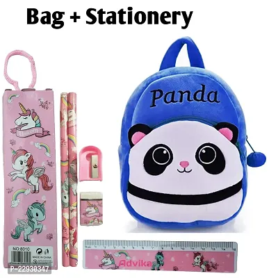 Blue Panda  School Bags for Kids Boys and Girls- Decent school bag for girls and boys Printed Pre-School For (LKG/UKG/1st std) Child School Bag-thumb0