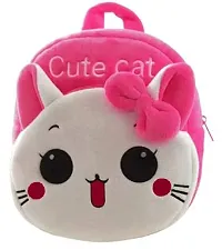 Cute Cat  School Bags for Kids Boys and Girls- Decent school bag for girls and boys Printed Pre-School For (LKG/UKG/1st std) Child School Bag-thumb1