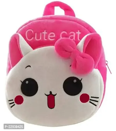 Cute Cat  School Bags for Kids Boys and Girls- Decent school bag for girls and boys Printed Pre-School For (LKG/UKG/1st std) Child School Bag-thumb2