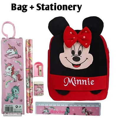 Minnie Headup  School Bags for Kids Boys and Girls- Decent school bag for girls and boys Printed Pre-School For (LKG/UKG/1st std) Child School Bag-thumb0