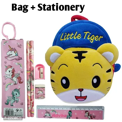 Little Tiger  School Bags for Kids Boys and Girls- Decent school bag for girls and boys Printed Pre-School For (LKG/UKG/1st std) Child School Bag-thumb0
