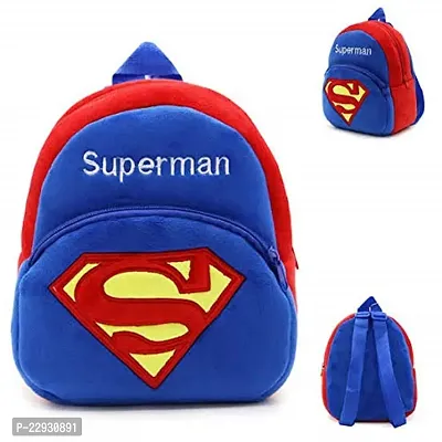 Superman  School Bags for Kids Boys and Girls- Decent school bag for girls and boys Printed Pre-School For (LKG/UKG/1st std) Child School Bag-thumb3