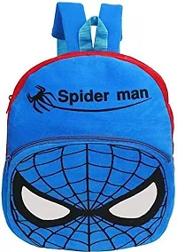 Blue Spiderman  School Bags for Kids Boys and Girls- Decent school bag for girls and boys Printed Pre-School For (LKG/UKG/1st std) Child School Bag-thumb1