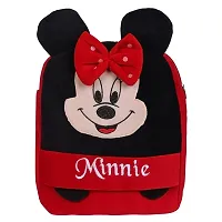 Kids School Bag Cute Minnie Headup Geometry Box Free With Bottle Backpacks for Girls/Boys/Animal Cartoon Mini Travel Bag Backpack for Kids Girl Boy (2-6 Years)-thumb3