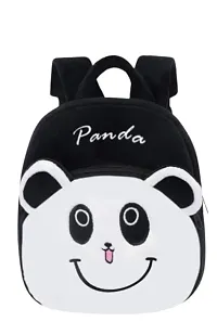 Kids School Bag Cute Black Panda Geometry Box  Free With Bottle Backpacks for Girls/Boys/Animal Cartoon Mini Travel Bag Backpack for Kids Girl Boy (2-6 Years)-thumb1