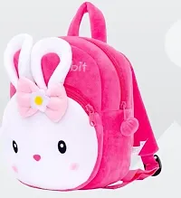 Kids School Bag Cute Kongi rabbit Geometry Box  Free With Bottle Backpacks for Girls/Boys/Animal Cartoon Mini Travel Bag Backpack for Kids Girl Boy (2-6 Years)-thumb1