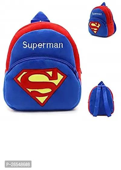 Superman Bag For School Kids Boys Girls Free Water Bottle Geometry+Pencil Eraser Scale Etc-thumb3