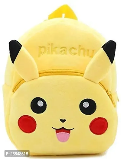 Pikachu School Bag Classy Printed Water Bottle+Geometry+Unicorn Pencil For Baby Boys Girls Age 2-5 Years-thumb2