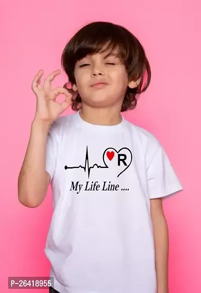 Stylish Polyester White Printed Tees For Boys