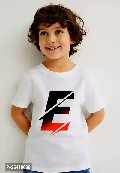 Stylish Polyester White Printed Tees For Boys