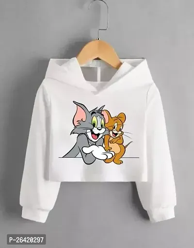 Stylish White Nylon Printed Sweatshirts For Women