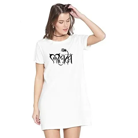 Trendy Blend T-Shirt Dress For Women